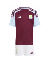 Aston Villa Domácí dres pro děti 2024-25 Krátký Rukáv (+ trenýrky)